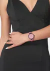 BEBE HOT PINK STRAP WATCH WITH CRYSTAL BEZEL