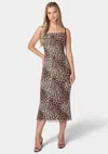 Bebe Isabella Maxi Cowl Neck Dress In Cheetah