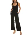 Bebe V Wire Core Jumpsuit In Black