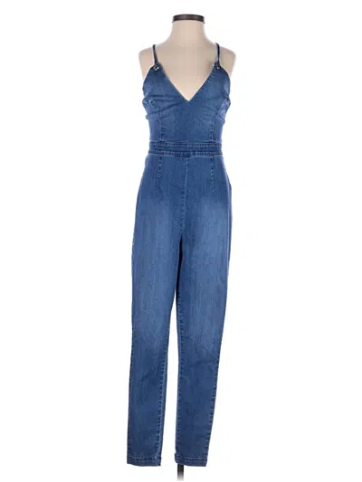 Pre-owned Bebe Jumpsuit In Blue