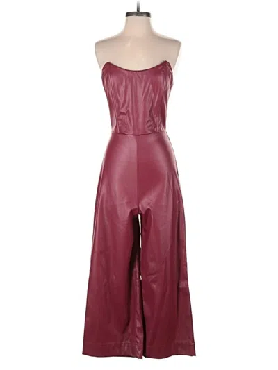Pre-owned Bebe Jumpsuit In Burgundy