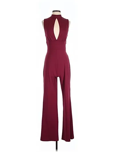 Pre-owned Bebe Jumpsuit In Burgundy