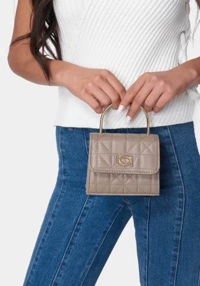 Bebe Kamala Top Handle Crossbody In Taupe
