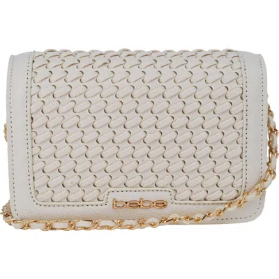 Bebe Katriel Woven Crossbody Bag In White