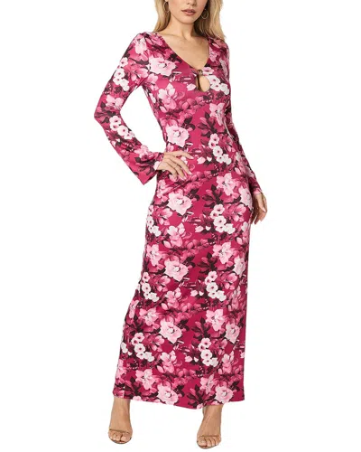 Bebe Keyhole Maxi Dress In Multi