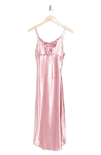 Bebe Keyhole Midi Dress In Pink