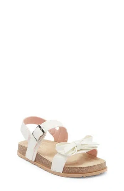 Bebe Kids' Bow Strap Sandal In White