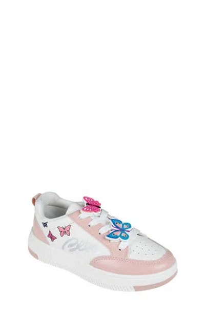 Bebe Kids' Little Girls Court With Decorative Screen Print Sneakers In White