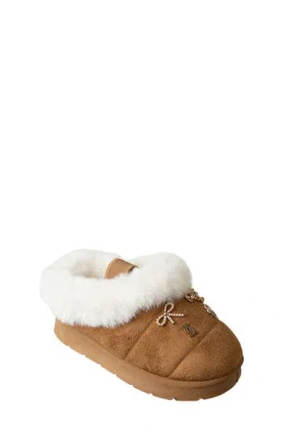 Bebe Kids' Cozy Boot Slipper In Brown