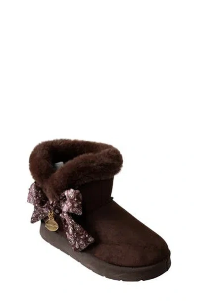 Bebe Kids' Cozy Faux Fur Bootie In Brown
