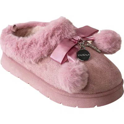 Bebe Kids' Cozy Faux Fur Slipper In Pink