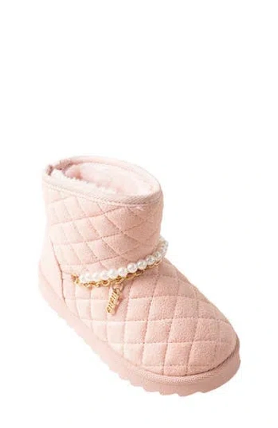 Bebe Kids' Cozy Quilted Faux Fur Lined Boot In Pink