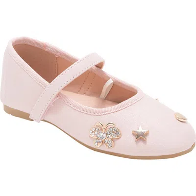 Bebe Kids' Embellished Charm Mary Jane Flat In Pink