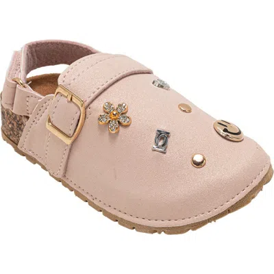 Bebe Kids' Embellished Charm Slingback Clog In Pink