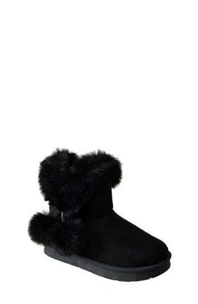 Bebe Kids' Faux Fur Trim Boot In Black