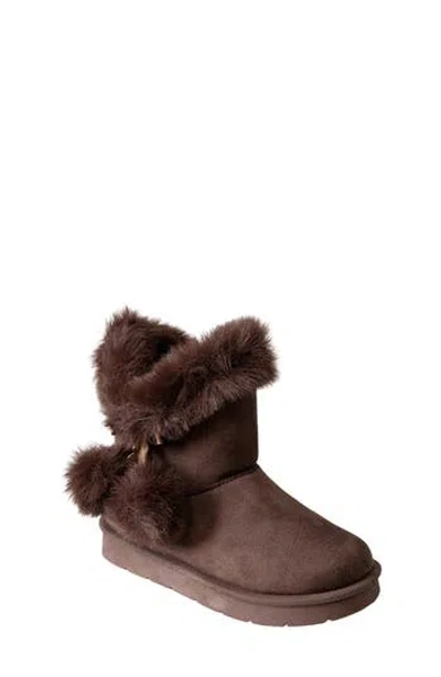 Bebe Kids' Faux Fur Trim Boot In Brown