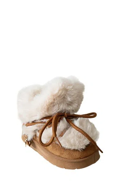 Bebe Kids' Faux Fur Trim Boot In Brown