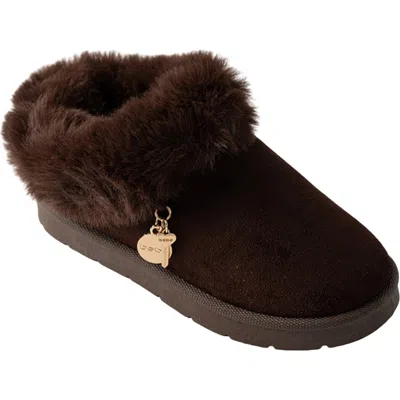 Bebe Kids' Faux Fur Trim Bootie In Brown