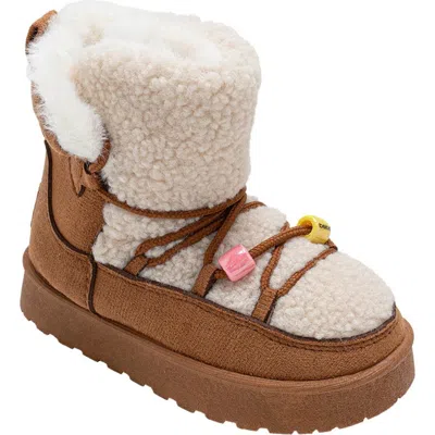 Bebe Kids' Faux Fur Trim Winter Boot In Brown