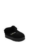 Bebe Kids' Faux Shearling Lined Slipper In Black