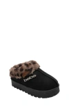 Bebe Kids' Faux Shearling Lined Slipper In Black