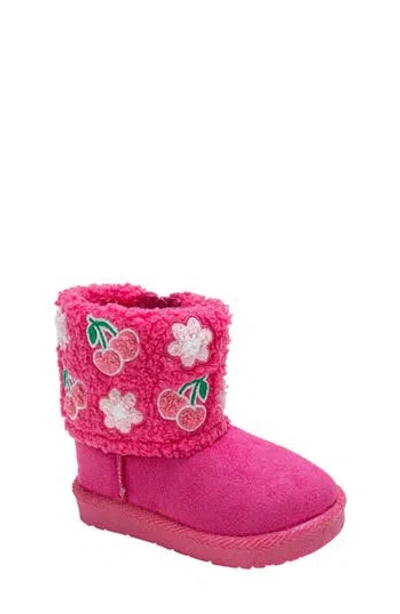 Bebe Kids' Faux Shearling Winter Boot In Pink