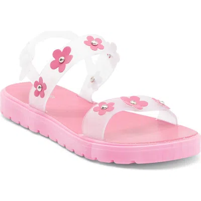 Bebe Kids' Flower Rivet Double Strap Sandal In Multi