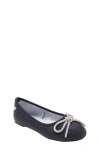 Bebe Kids' Glitter Ballet Flat In Black