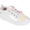 Bebe Kids' Heart Shimmer Sneaker In White