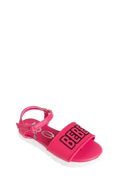 Bebe Kids' Logo Sandal In Fuchsia