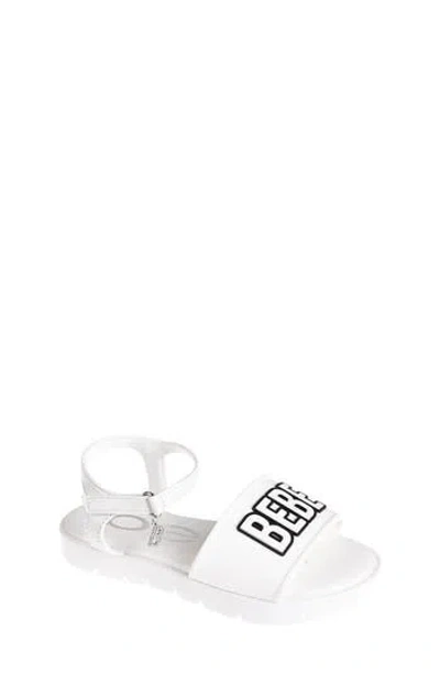 Bebe Kids' Logo Sandal In White