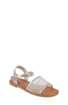 Bebe Kids' Rhinestone Mesh Sandal In Nude