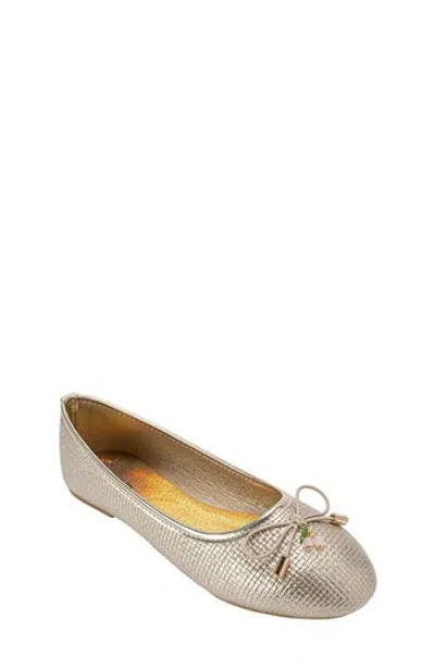 Bebe Kids' Scarlet Flat In Gold