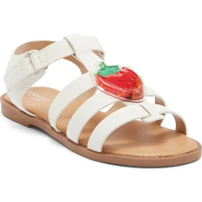 Bebe Kids' Strawberry Sandal In White