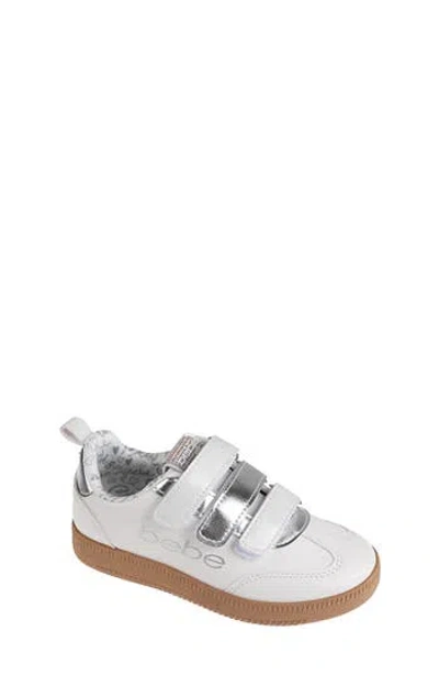 Bebe Kids' Triple Strap Sneaker In White