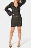 Bebe Lace Bell Sleeve Minidress In Multi