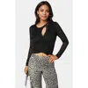 Bebe Lace Wrap Top In Black