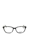 Bebe Lace-print Rectangle-frame Glasses In Gray