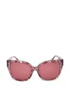 Bebe Lace-print Rectangle-frame Sunglasses In Multi