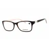 Bebe Ladies Black Rectangular Eyeglass Frames Bb5133