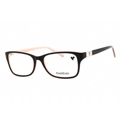 Bebe Ladies Black Rectangular Eyeglass Frames Bb5133