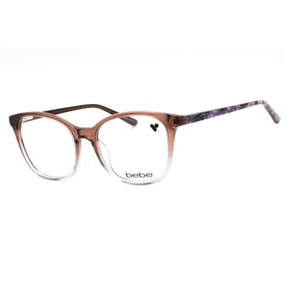 Bebe Ladies Black Rectangular Eyeglass Frames Bb5206