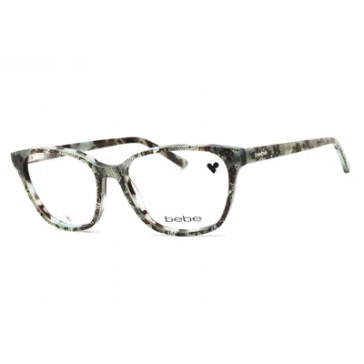 Bebe Ladies Blue Rectangular Eyeglass Frames Bb5220