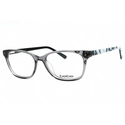 Bebe Ladies Grey Rectangular Eyeglass Frames Bb5163