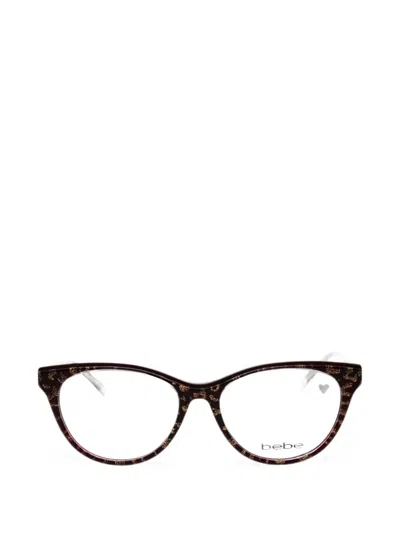 Bebe Leopard-print Cat-eye Glasses In Red
