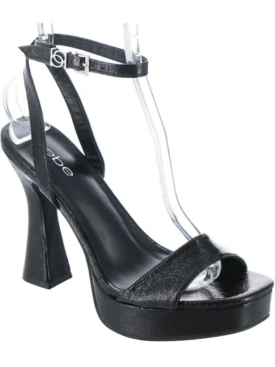 Bebe Lera Womens Ankle Strap Heeled Heels In Black