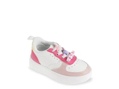 Bebe Lisa Sneaker Kids' In White/hot Pink/light Pink