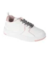 Bebe Little And Big Girls Court Low Top Emboss Script "b" Sneaker In Blush