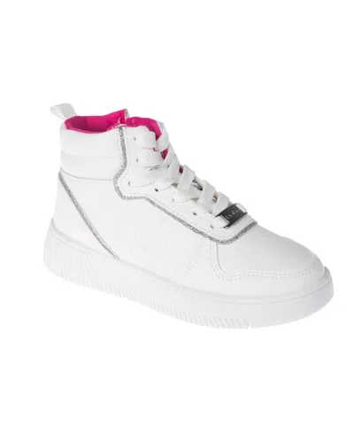 Bebe Little And Big Girls High Top Sneaker In White