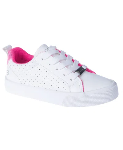 Bebe Little And Big Girls Low Top Glitter Sneaker In White